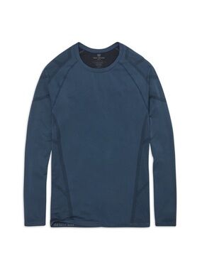 Mack Weldon Stealth Long Sleeve Compression T-Shirt in Navy, Men’s size Medium